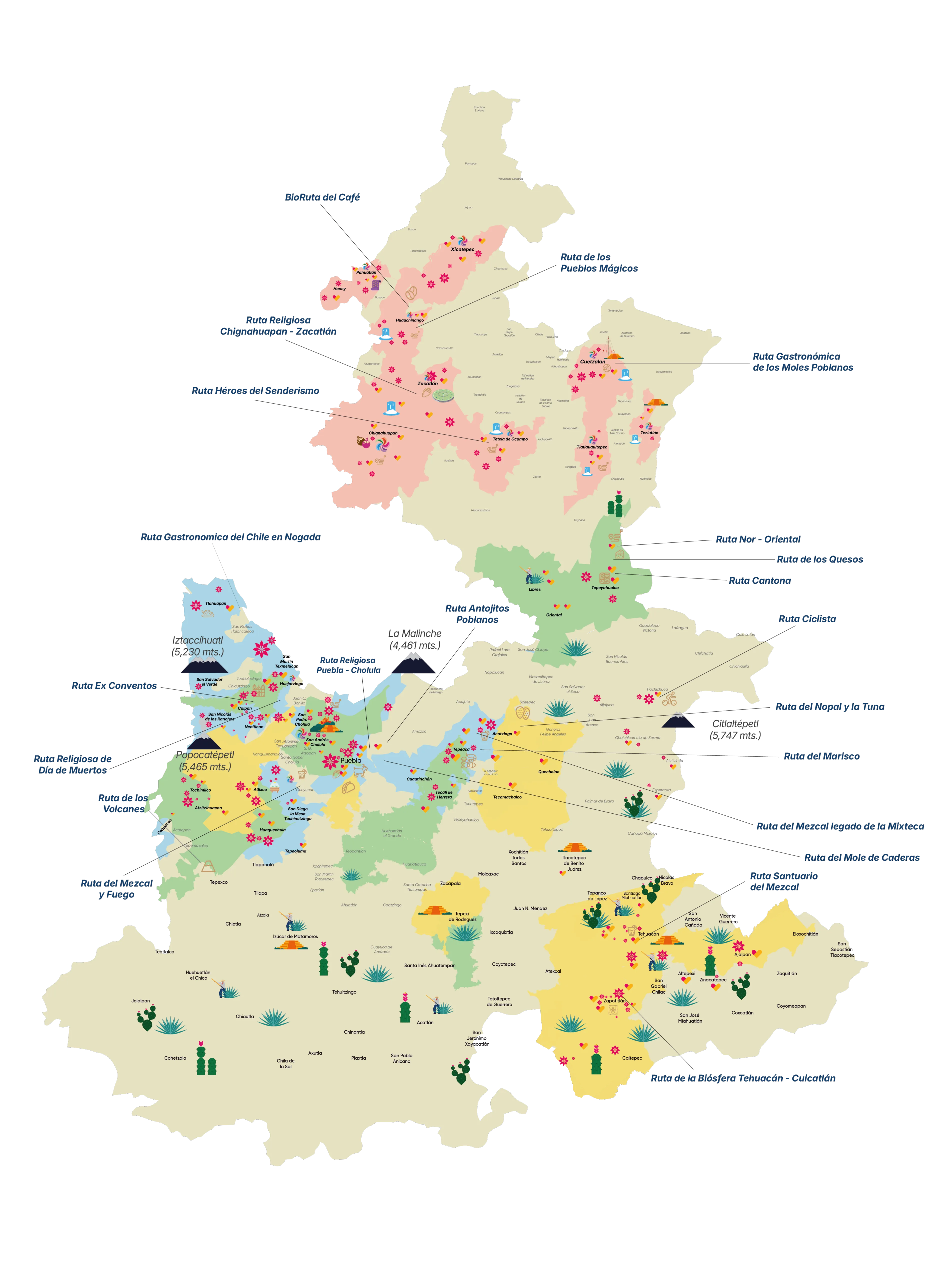 Mapa Turístico de Puebla