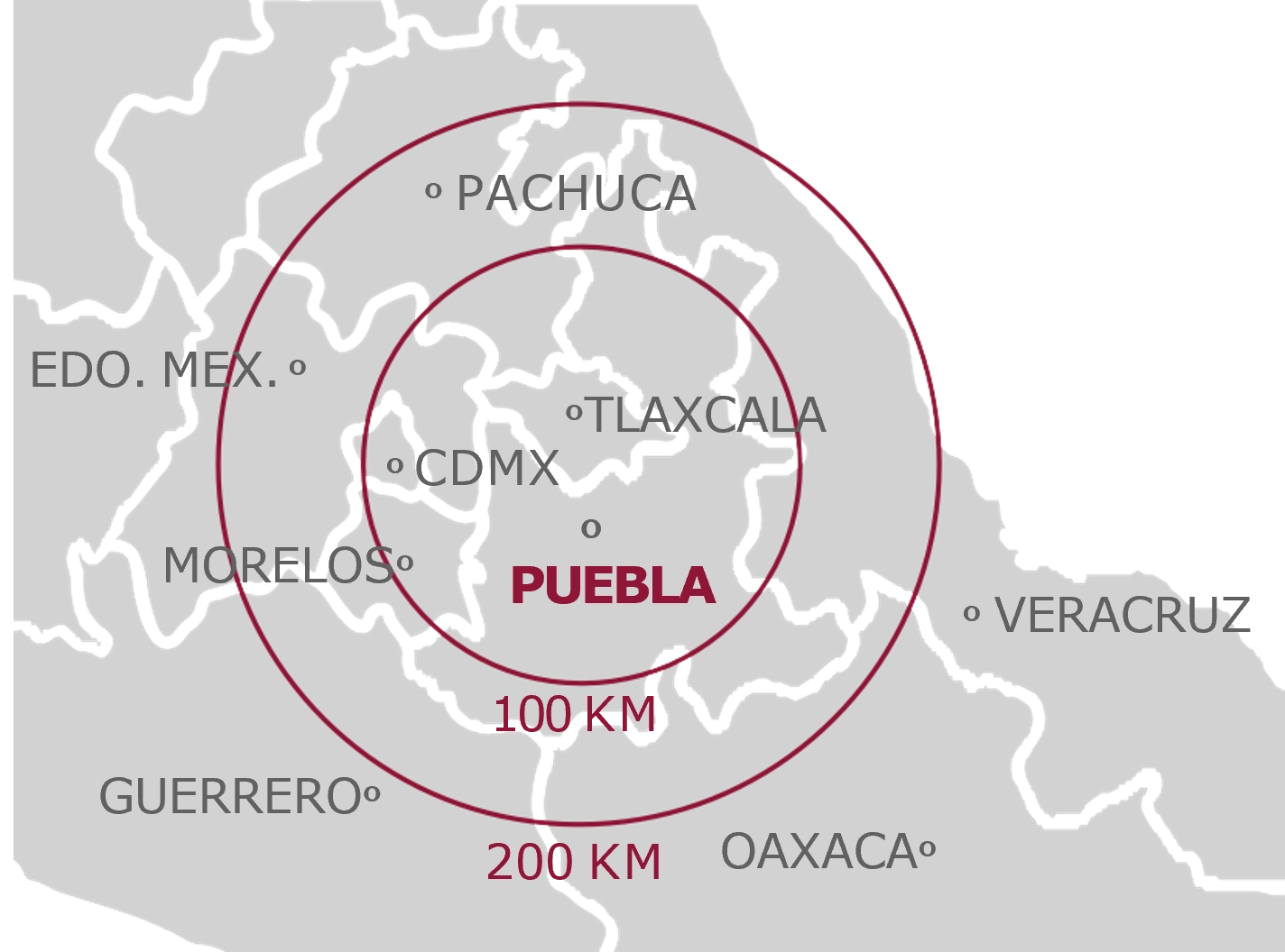 Ubicación de Puebla